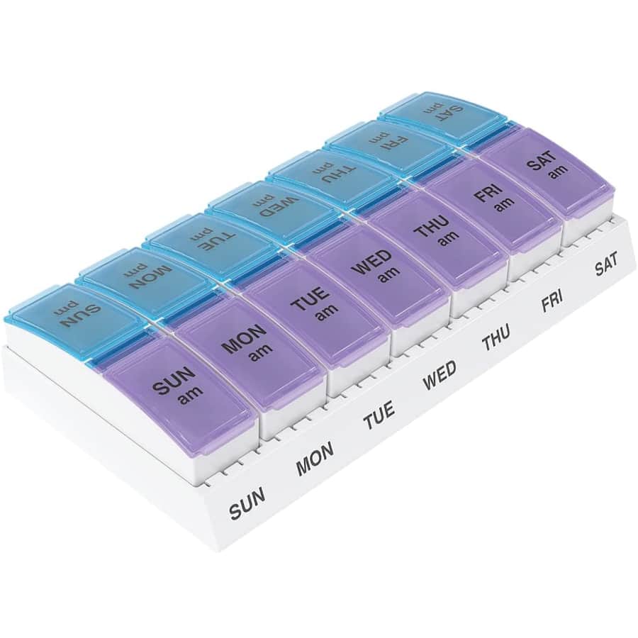 Ezy Dose Weekly AM/PM Travel Pill Organizer and Planner for $4 Ezy Dose Weekly AM/PM Travel Pill Organizer and Planner for $4