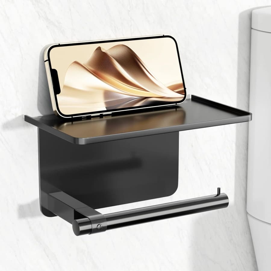 Toilet Paper Holder w/ Shelf for $5 Toilet Paper Holder w/ Shelf for $5
