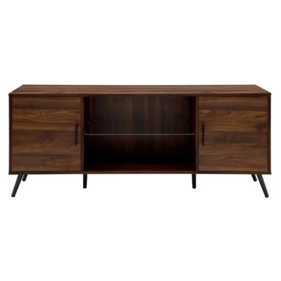Saracina Home Glass and Wood Storage Console TV Stand for $195