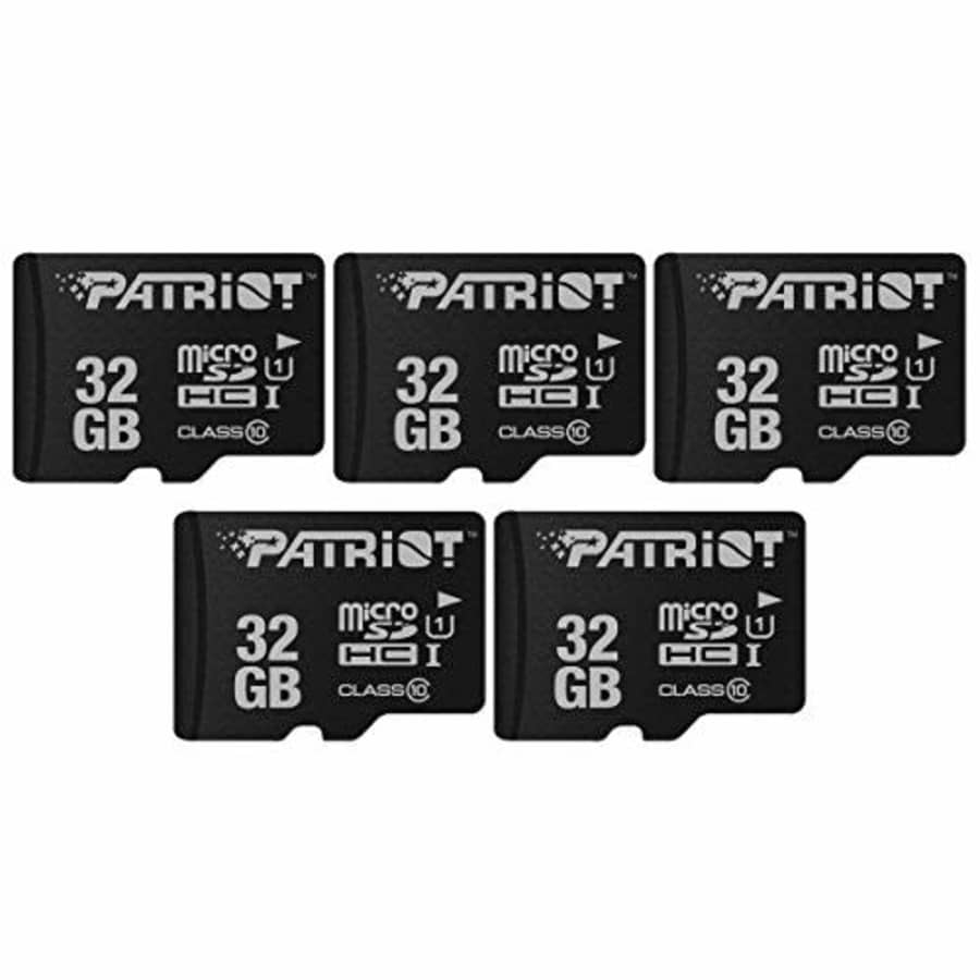 Patriot LX Series Micro SD Flash Memory Card 32GB - 5 Pack for $17