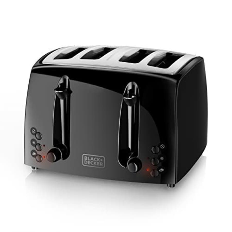 BLACK+DECKER 4-Slice Toaster, Extra-Wide, Black, TR1410BD for $40 BLACK+DECKER 4-Slice Toaster, Extra-Wide, Black, TR1410BD for $40