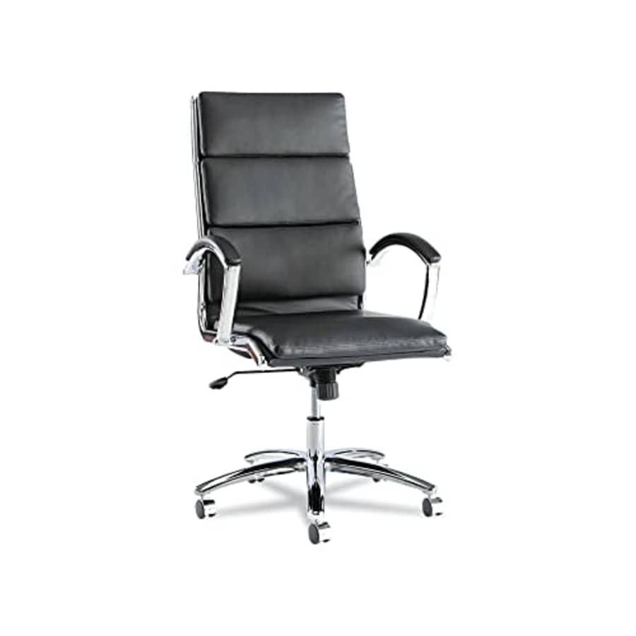 Alera ALENR4119 Alera Neratoli Series High-Back Swivel/tilt Chair, Black Leather, Chrome Frame for $241 Alera ALENR4119 Alera Neratoli Series High-Back Swivel/tilt Chair, Black Leather, Chrome Frame for $241