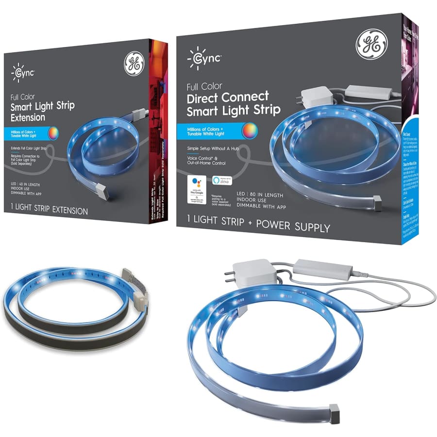 GE CYNC 120" Smart Color LED Light Strip Bundle for $10 GE CYNC 120" Smart Color LED Light Strip Bundle for $10