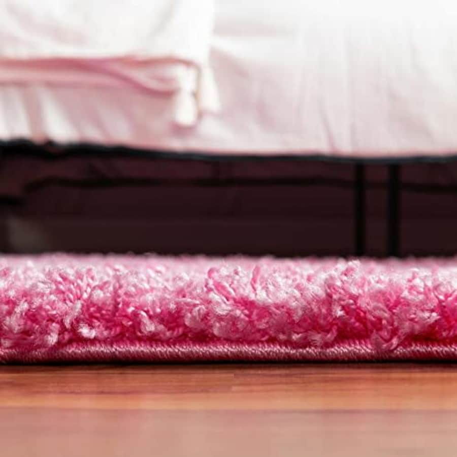 Unique Loom Solid Shag Collection Area Rug (5' 1" x 8' Oval, Taffy Pink) for $59 Unique Loom Solid Shag Collection Area Rug (5' 1" x 8' Oval, Taffy Pink) for $59