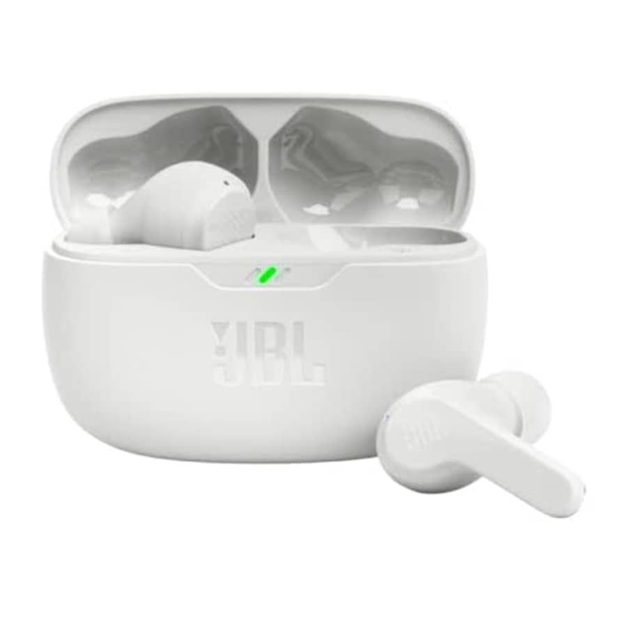 JBL Vibe Beam True Wireless Headphones - White, Small (Renewed) for $28