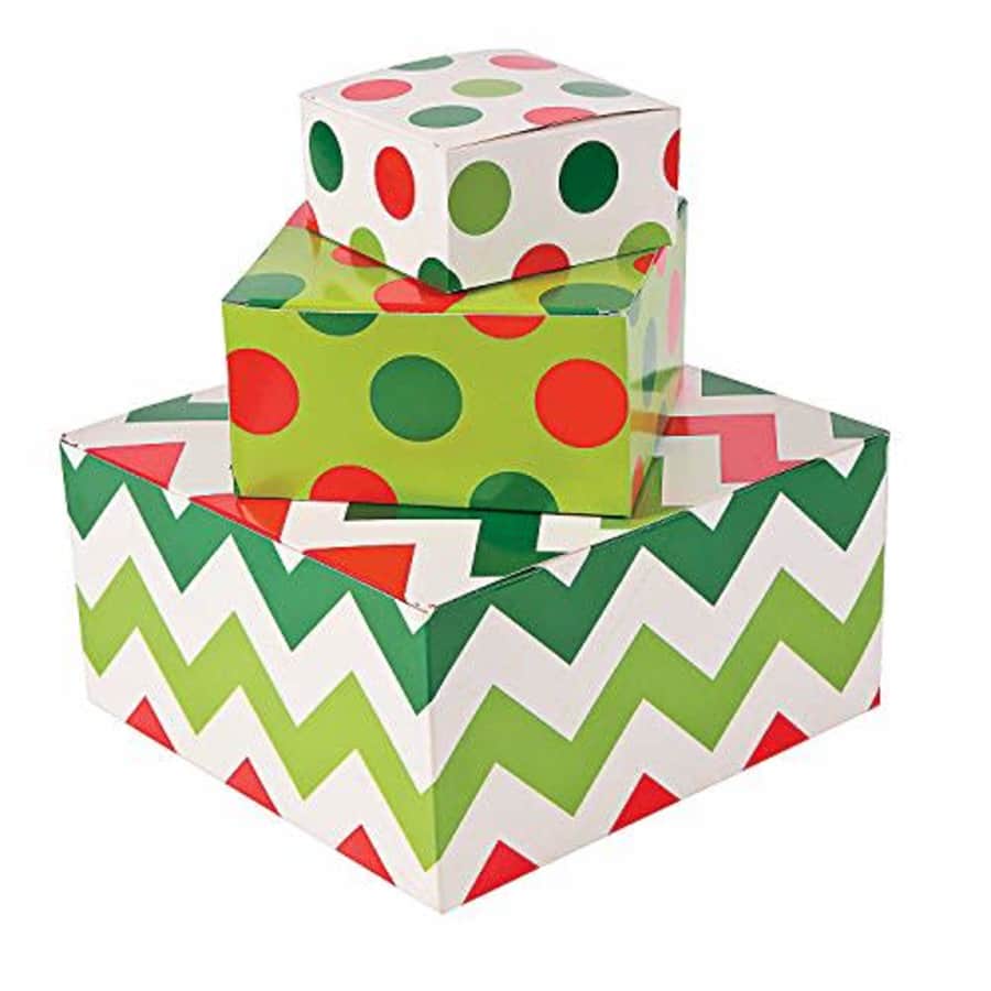 Fun Express - Christmas Gift Box Asst for Christmas - Party Supplies - Containers & Boxes - Paper for $13
