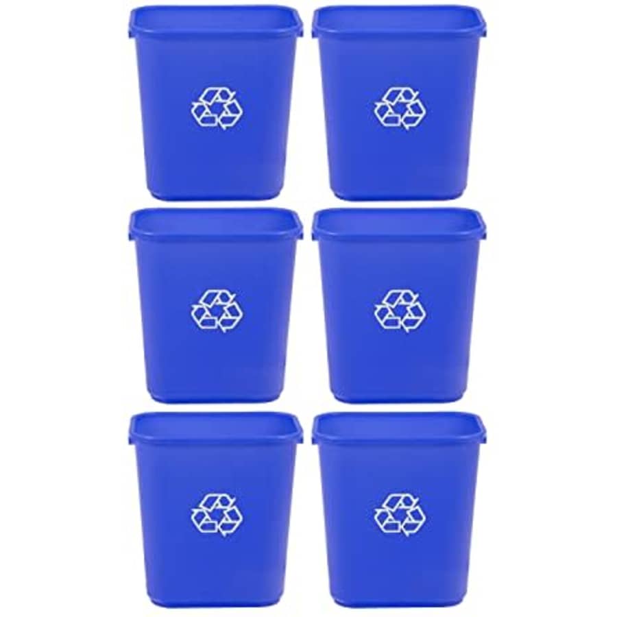 AmazonCommercial 7-Gallon Recycling Wastebasket 6-Pack for $40 AmazonCommercial 7-Gallon Recycling Wastebasket 6-Pack for $40