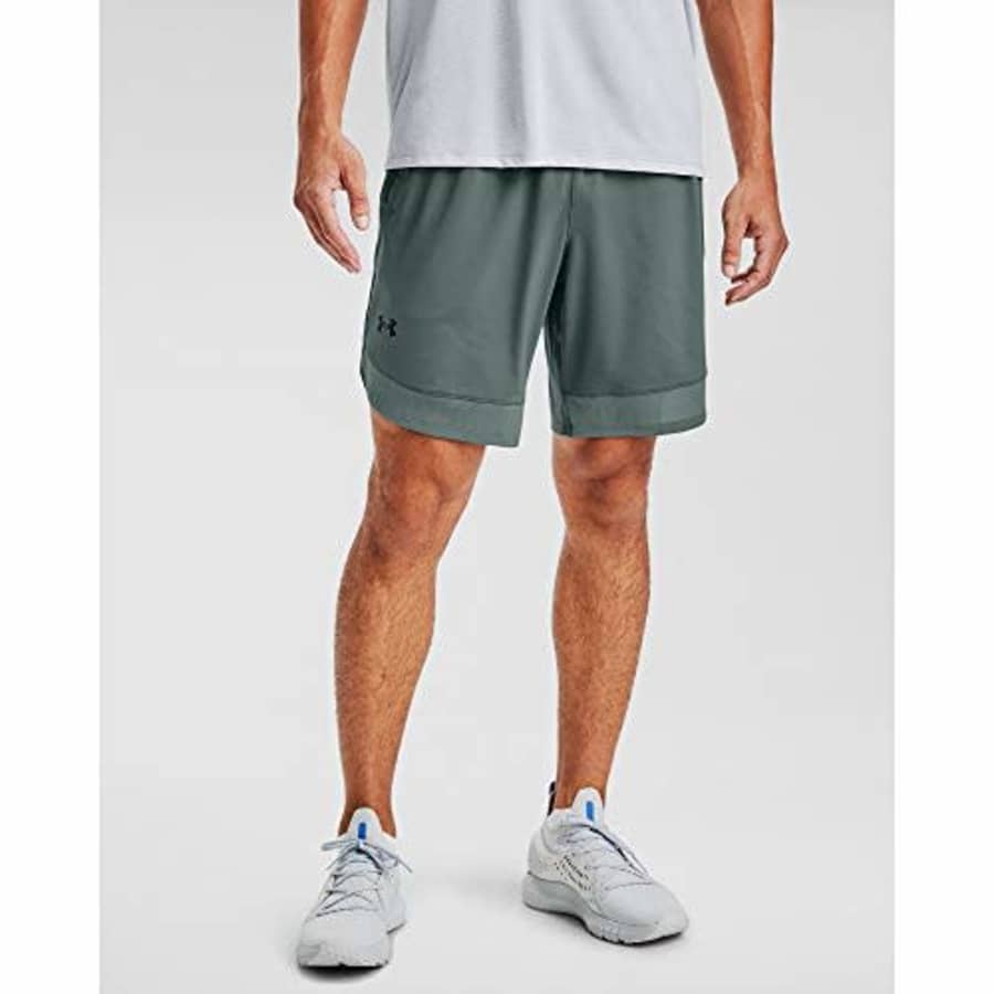 Under Armour Men's Training Stretch Shorts, Lichen Blue (424)/Black, XX-Large for $50