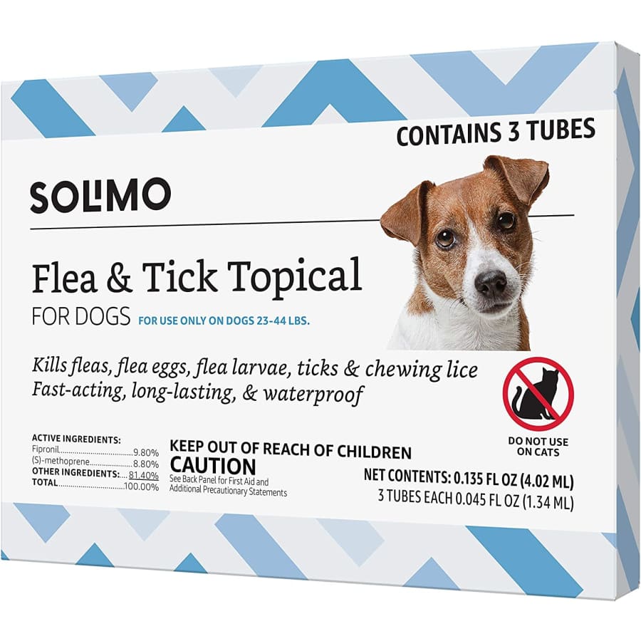 Solimo Flea & Tick Treatment for Medium Dogs 3-Dose Box for $7.73 via Sub & Save
