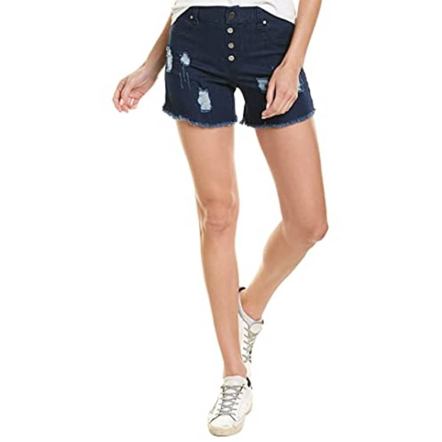 Hue Women's Ultra Soft Denim High Waist Shorts, Ink Wash, Large for $20 Hue Women's Ultra Soft Denim High Waist Shorts, Ink Wash, Large for $20
