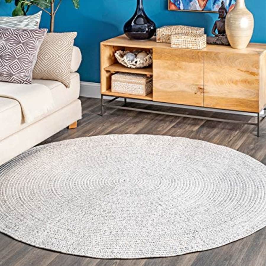 nuLOOM Wynn Braided Indoor/Outdoor Area Rug, 4' Round, Ivory for $50 nuLOOM Wynn Braided Indoor/Outdoor Area Rug, 4' Round, Ivory for $50
