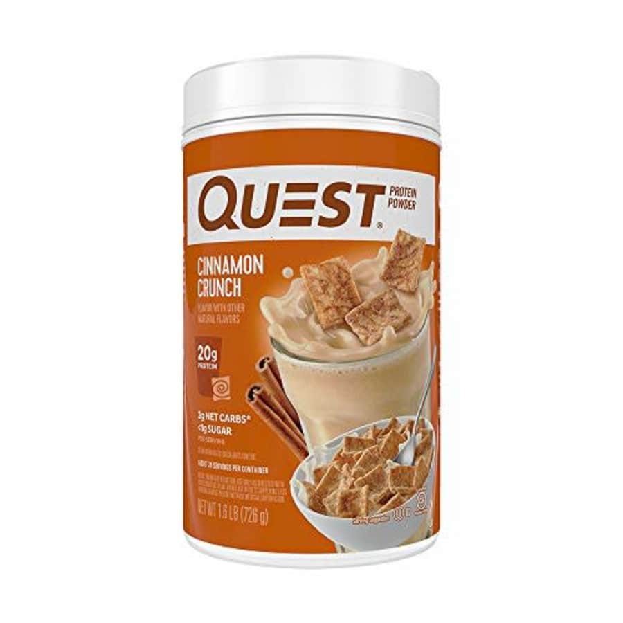 Quest Nutrition Cinnamon Crunch Protein Powder, High Protein, Low Carb, Gluten Free, Soy Free, 25.6 for $32 Quest Nutrition Cinnamon Crunch Protein Powder, High Protein, Low Carb, Gluten Free, Soy Free, 25.6 for $32
