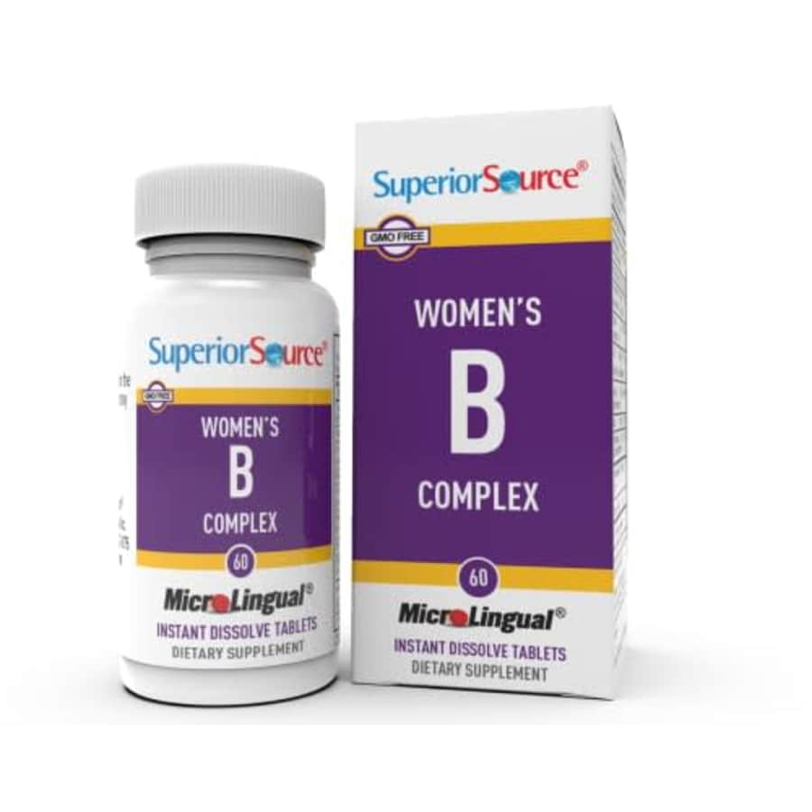 Superior Source Womens B Complex, Quick Dissolve MicroLingual Tablets, 60 Ct, B12 (1000 mcg) + B1, for $6