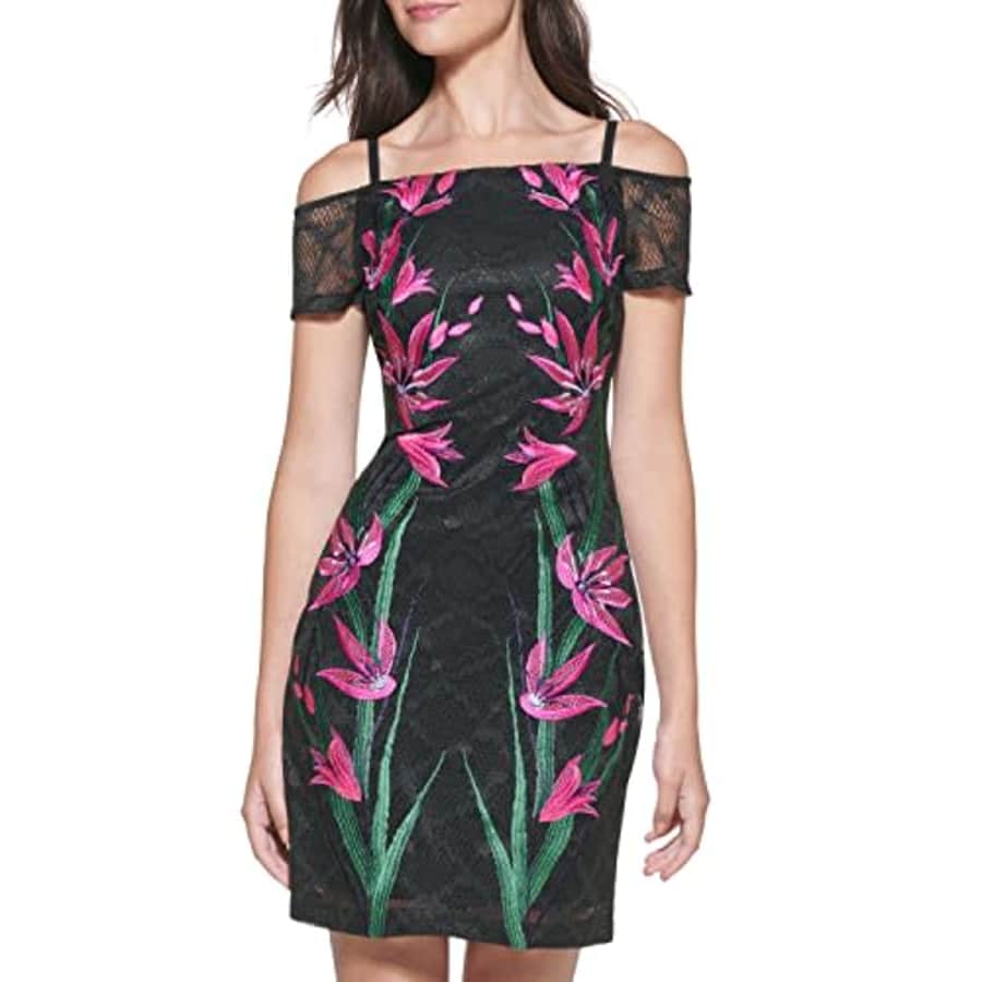 GUESS Women's Dress Mesh, Black Multi, 10 for $64