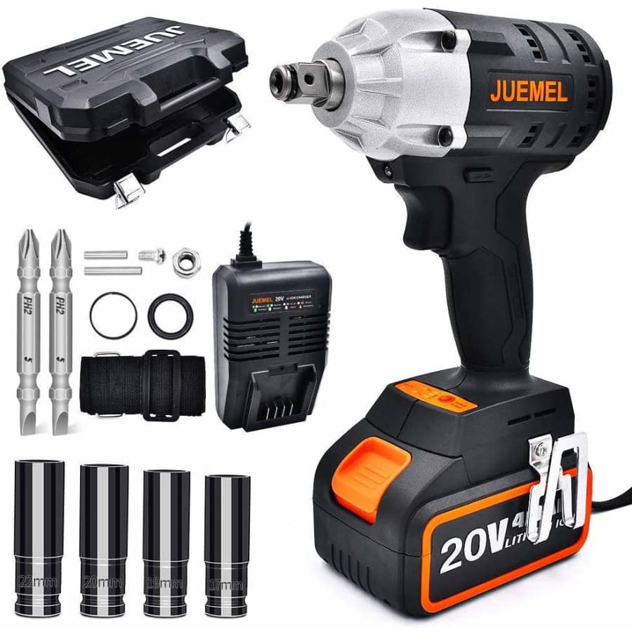 Juemel Cordless 1/2" Impact Wrench for $70