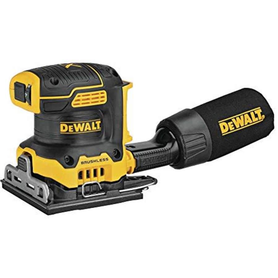 DEWALT 20V MAX XR Palm Sander, Sheet, Variable Speed, 1/4-Inch, Tool Only (DCW200B) (Renewed) for $75