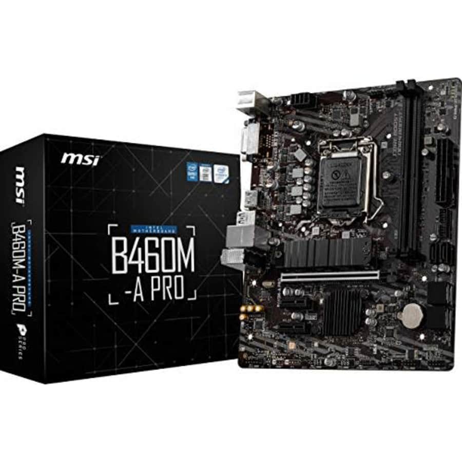MSI B460M-A PRO ProSeries Motherboard (mATX, 10th Gen Intel Core, LGA 1200 Socket, DDR4, M.2 Slot, for $150 MSI B460M-A PRO ProSeries Motherboard (mATX, 10th Gen Intel Core, LGA 1200 Socket, DDR4, M.2 Slot, for $150