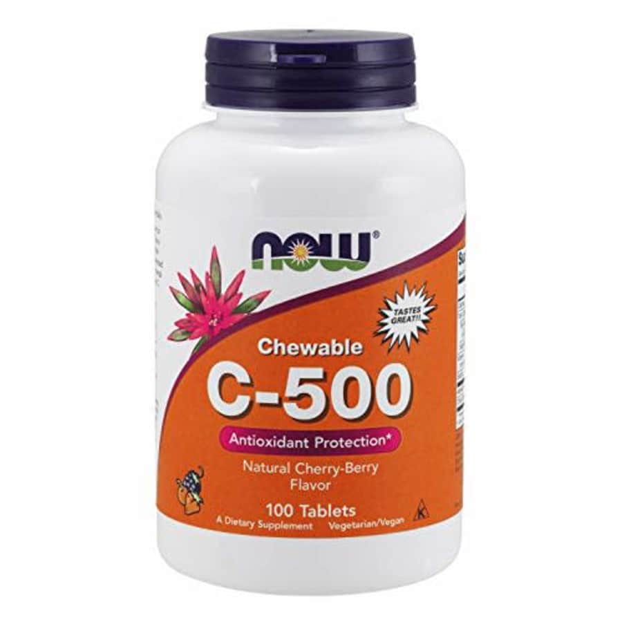 Now Foods NOW Supplements, Vitamin C-500, Antioxidant Protection*, Cherry-Berry Flavor, 100 Chewable Lozenges for $13