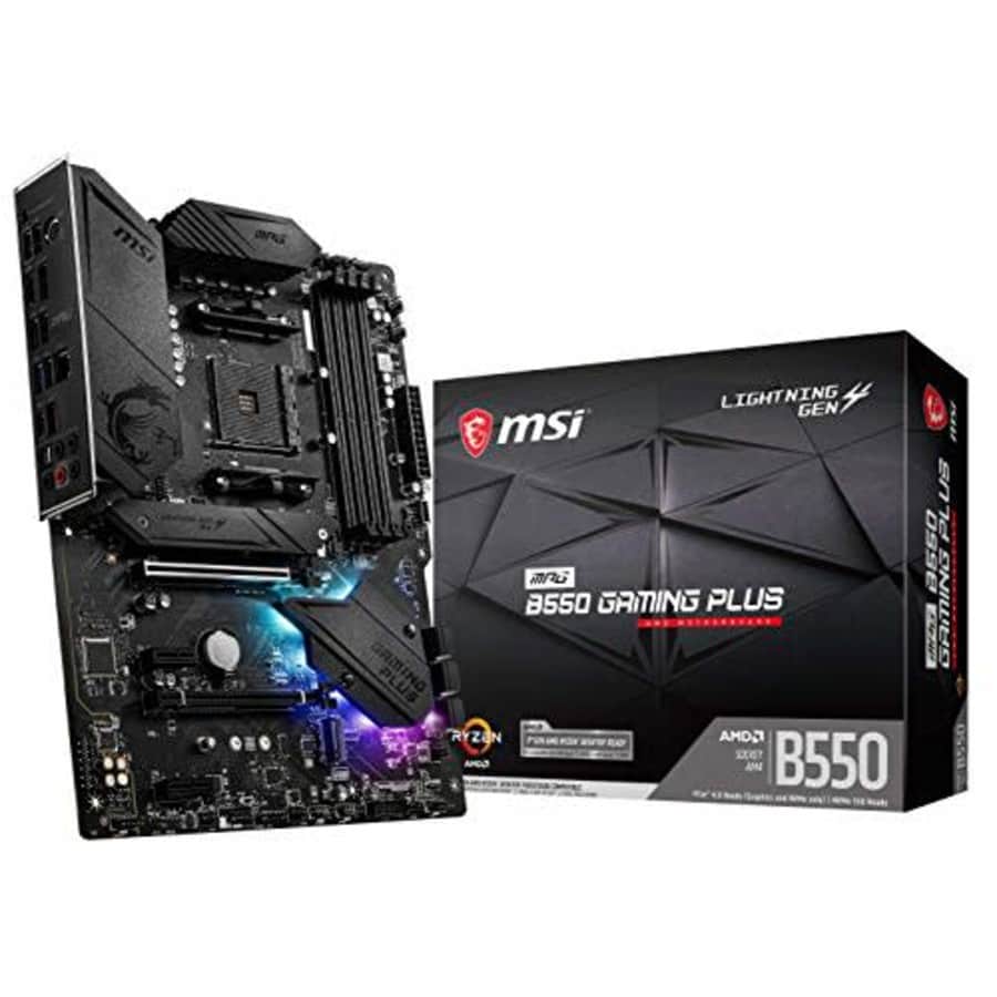 MSI MPG B550 Gaming Plus Gaming Motherboard (AMD AM4, DDR4, PCIe 4.0, SATA 6Gb/s, M.2, USB 3.2 Gen for $99 MSI MPG B550 Gaming Plus Gaming Motherboard (AMD AM4, DDR4, PCIe 4.0, SATA 6Gb/s, M.2, USB 3.2 Gen for $99