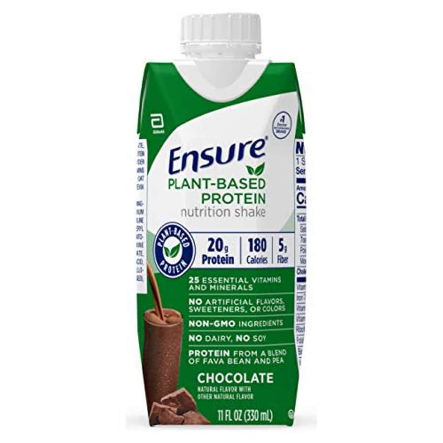 Ensure 100% Plant-Based Vegan Protein Nutrition Shakes with 20g Fava Bean and Pea Protein, for $36 Ensure 100% Plant-Based Vegan Protein Nutrition Shakes with 20g Fava Bean and Pea Protein, for $36