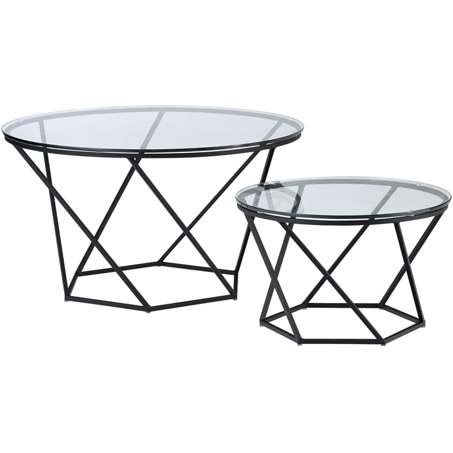 Walker Edison Modern Round Nesting Coffee Table for $149