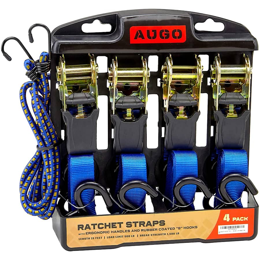 Augo Ratchet Straps 4-Pack for $20 Augo Ratchet Straps 4-Pack for $20