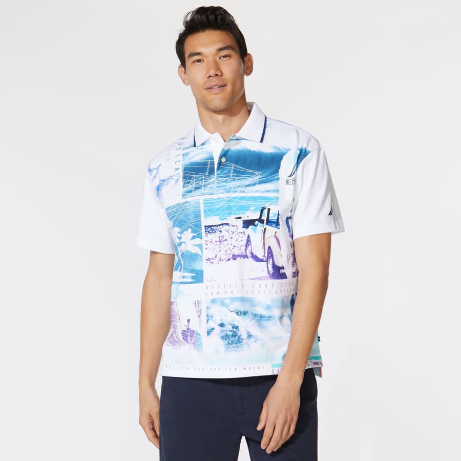 Nautica Men's Surf Club Graphic Polo for $22 Nautica Men's Surf Club Graphic Polo for $22