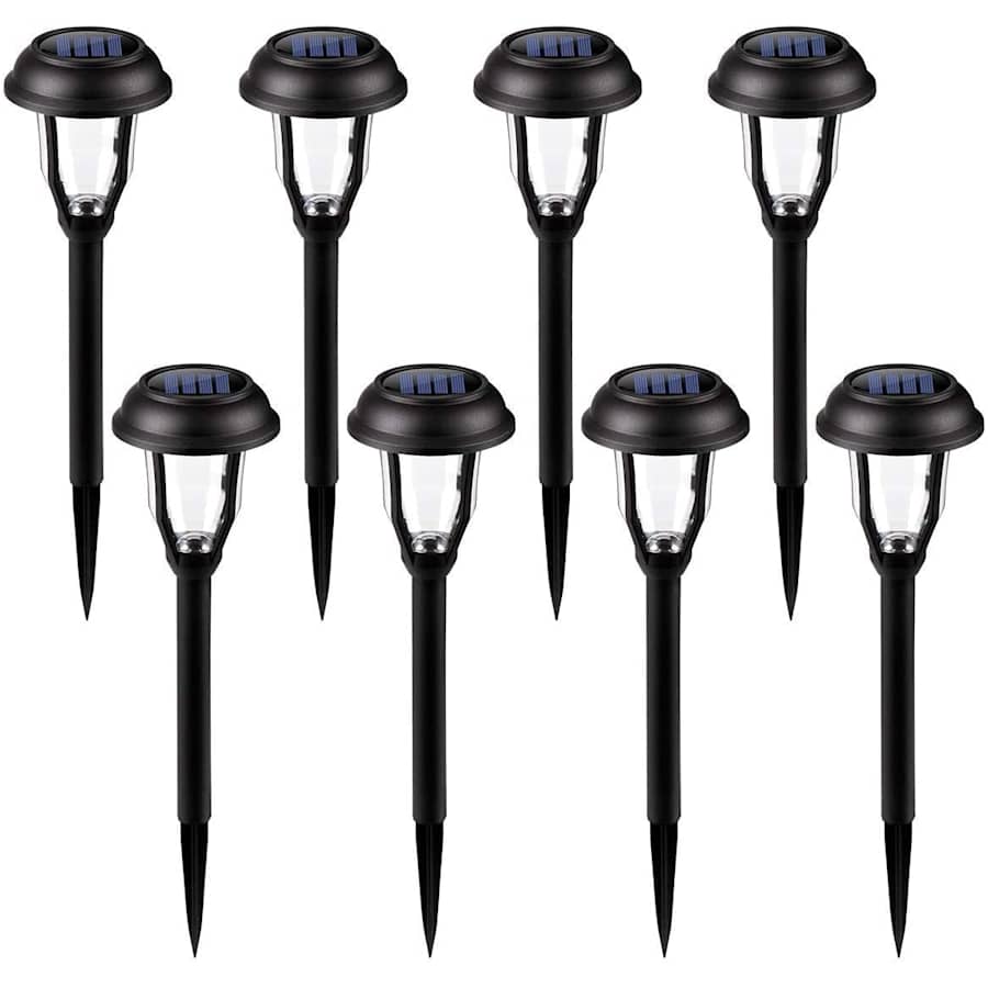 Gigalumi Outdoor LED Solar Path Lights 8-Pack for $25