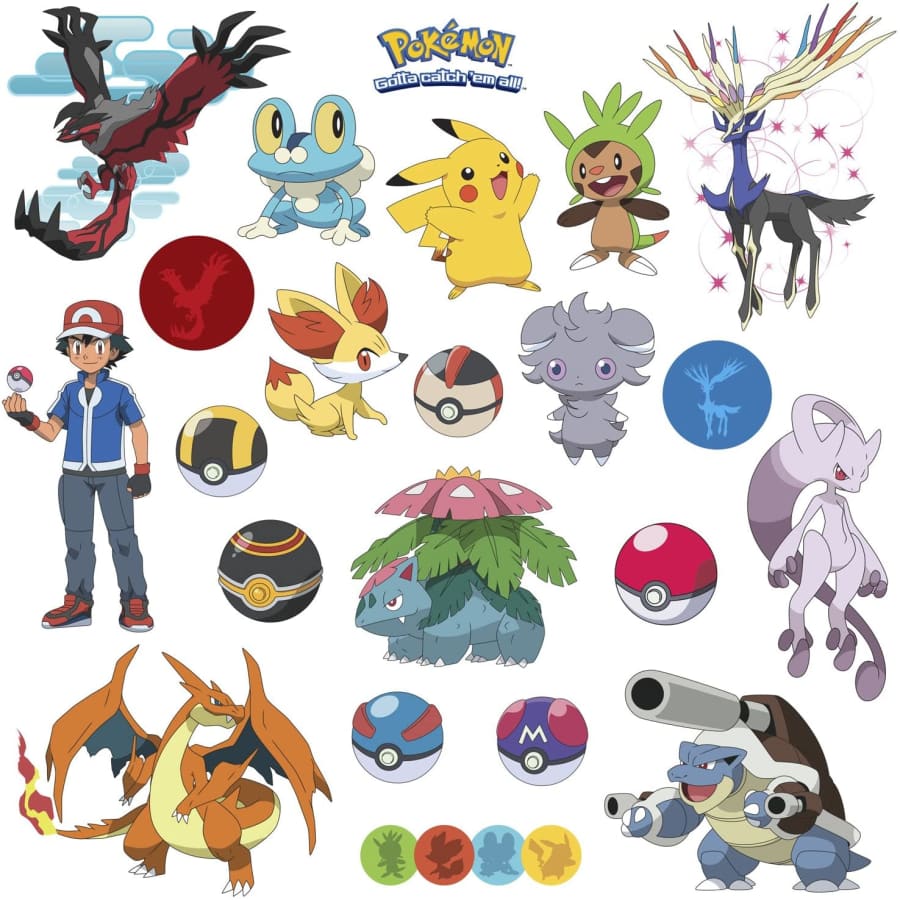 RoomMates Pokemon XY Peel And Stick Wall Decals for $25
