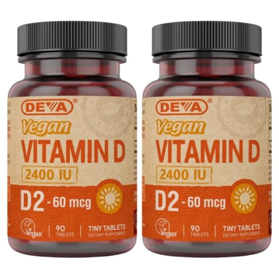 DEVA Vegan Vitamin D2 60 mcg 2400 IU for $13 DEVA Vegan Vitamin D2 60 mcg 2400 IU for $13