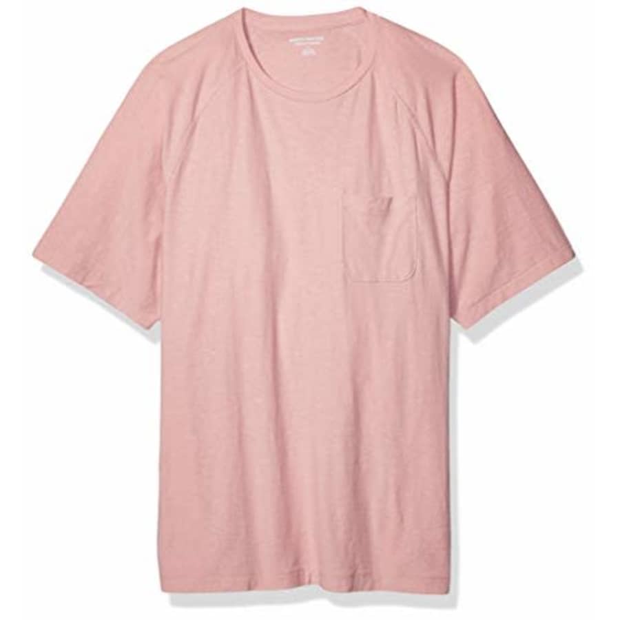 Amazon Essentials Men's Regular-Fit Slub Raglan Crew T-Shirt, Light Pink, Large for $4 Amazon Essentials Men's Regular-Fit Slub Raglan Crew T-Shirt, Light Pink, Large for $4