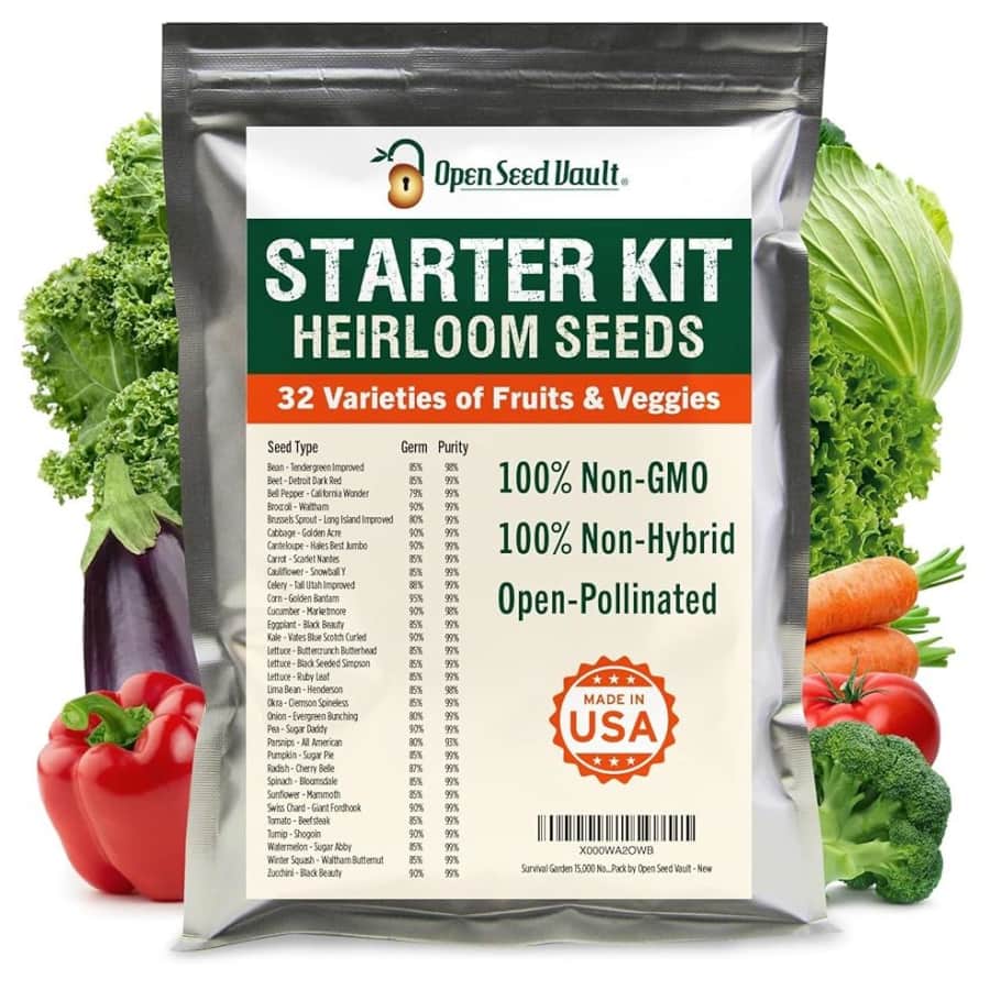 Open Seed Vault Non-GMO Heirloom Seeds Starter Kit for $22 Open Seed Vault Non-GMO Heirloom Seeds Starter Kit for $22