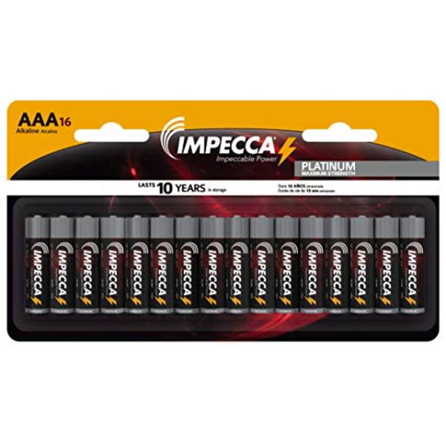Impecca AAA Batteries High Performance Alkaline Battery Long Lasting, and Leak Resistant, LR3, for $11