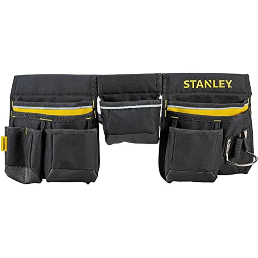 Stanley Tools STANLEY 600 Denier Tool Belt Pouch with Multi-Pockets Storage Organiser, Tape Pocket, Hammer Loop, for $31 Stanley Tools STANLEY 600 Denier Tool Belt Pouch with Multi-Pockets Storage Organiser, Tape Pocket, Hammer Loop, for $31