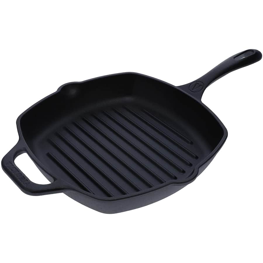 Victoria 10" Cast Iron Deep Grill Pan: $13 Victoria 10" Cast Iron Deep Grill Pan: $13