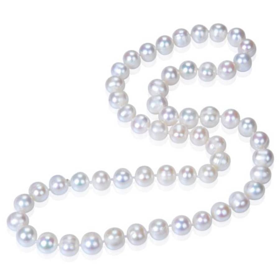 Win Pearl 12mm AAA-Lustrous Pearl Matinee 26" Necklace for $48