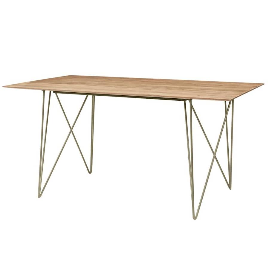 Home Decorators Collection Delavan 6-Person Dining Table w/ Solid Wood Top for $300 Home Decorators Collection Delavan 6-Person Dining Table w/ Solid Wood Top for $300