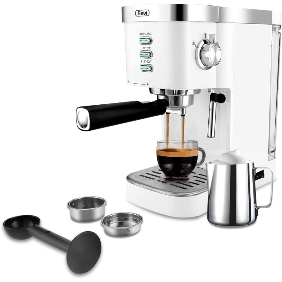 Gevi Compact Espresso Machine w/ Milk Frother for $130