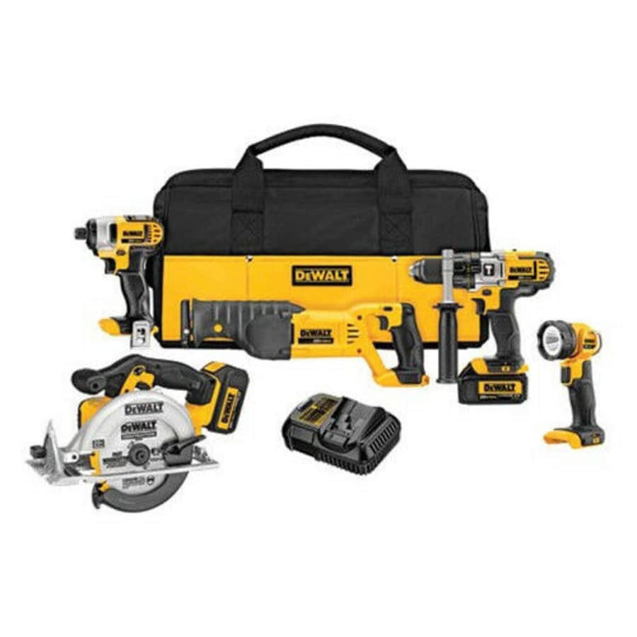 DeWalt 20V Max Li-ion 5-Tool Premium Combo Kit for $360 DeWalt 20V Max Li-ion 5-Tool Premium Combo Kit for $360