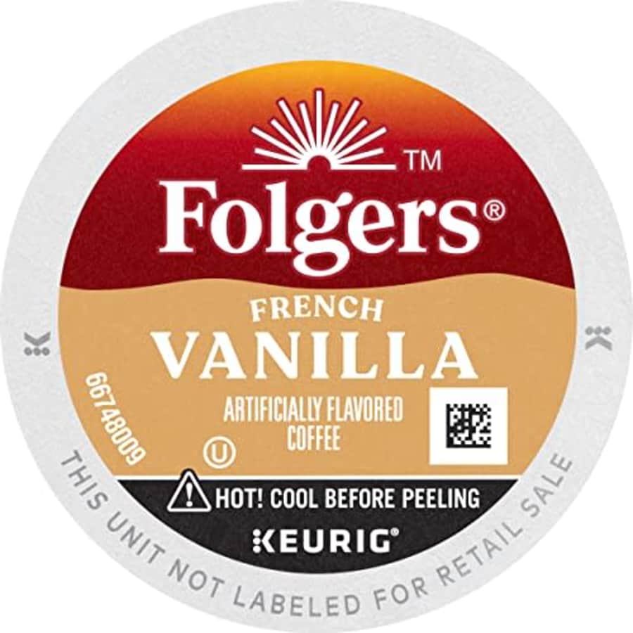 Folgers French Vanilla Flavored Coffee, 12 Keurig K-Cup Pods for $10