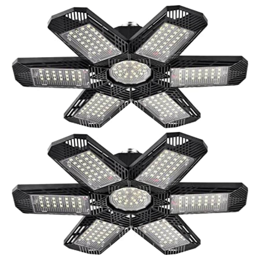 120W 6,500K LED Garage Ceiling Light 2-Pack for $20