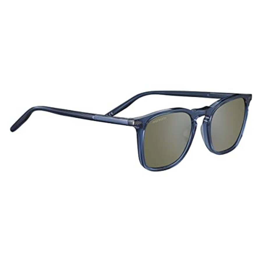 Serengeti DELIO Polarized Square Sunglasses, Shiny Dark Blue, Medium for $182 Serengeti DELIO Polarized Square Sunglasses, Shiny Dark Blue, Medium for $182