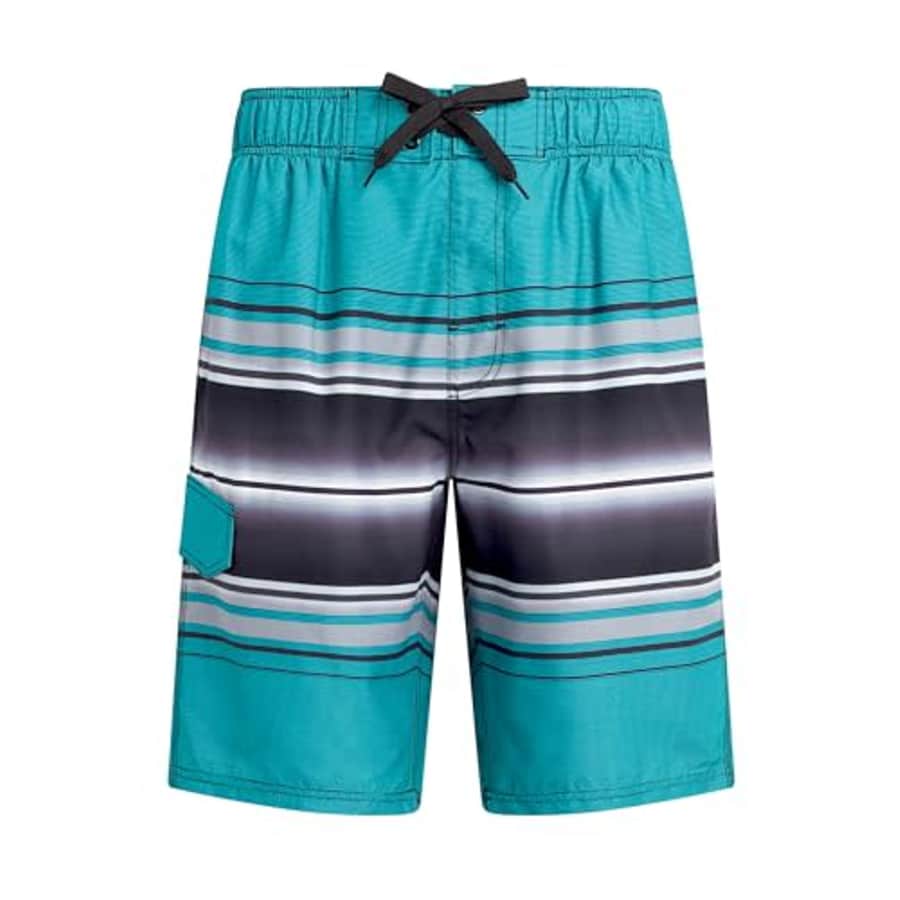 Kanu Surf Men's Standard Wade Swim Trunks (Regular & Extended Sizes), Linear Green for $21
