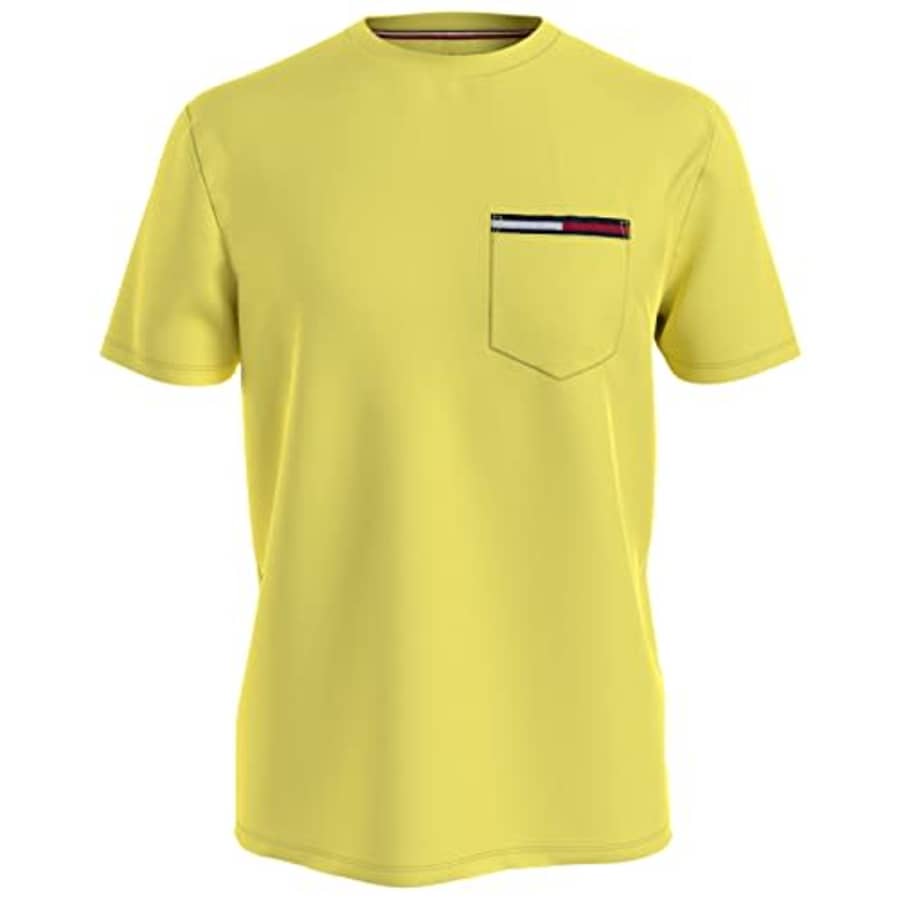 Tommy Hilfiger Men's Essential Short Sleeve Crewneck Flag Pocket T-Shirt, Yellow Topaz, XXL for $24 Tommy Hilfiger Men's Essential Short Sleeve Crewneck Flag Pocket T-Shirt, Yellow Topaz, XXL for $24