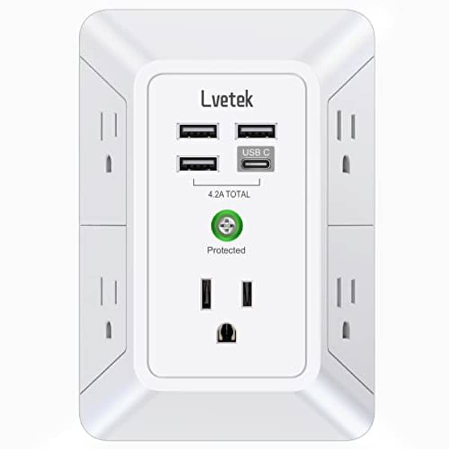 5-Outlet Surge Protector Wall Charger for $13