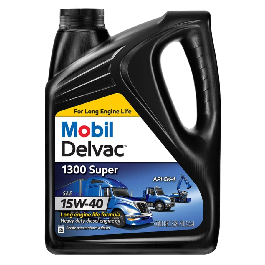 Mobil Delvac 1300 Super Heavy Duty Synthetic Blend Diesel Engine Oil 1-Gallon Bottle 4-Pack for $91