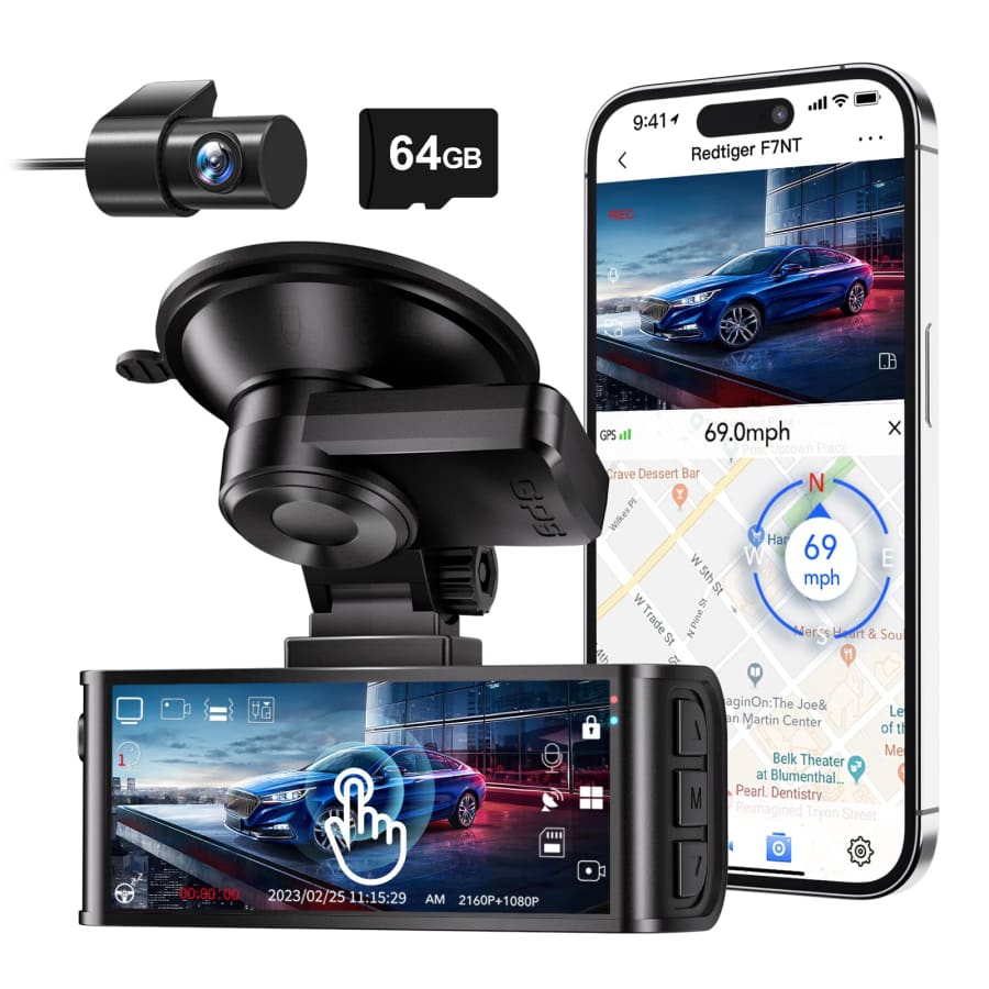 Redtiger 4K Touch Dash Cam for $150