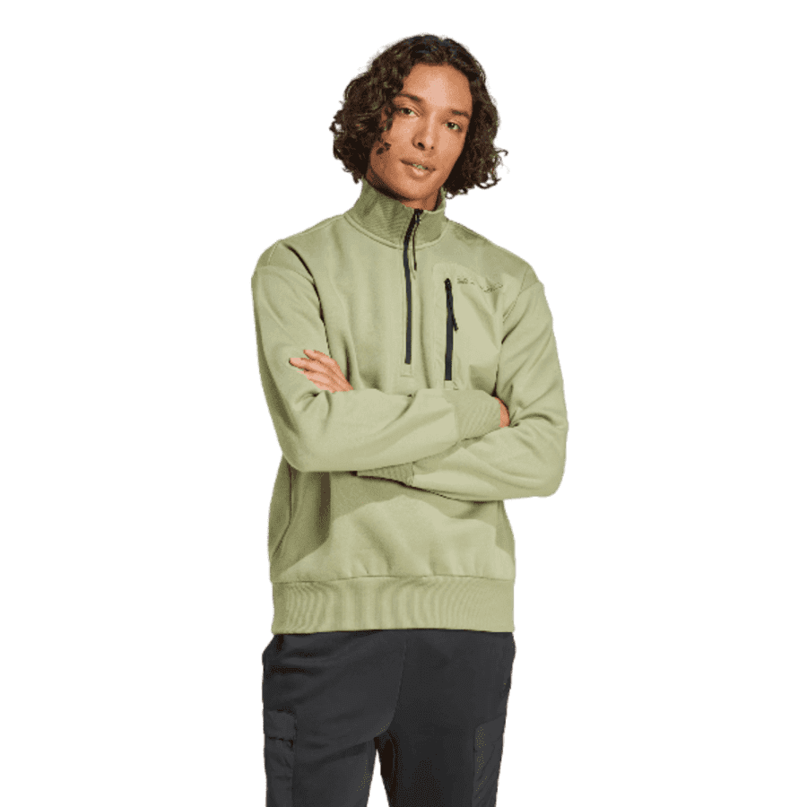 adidas Men's City Escape Fleece Half-Zip Sweatshirt for $17 adidas Men's City Escape Fleece Half-Zip Sweatshirt for $17