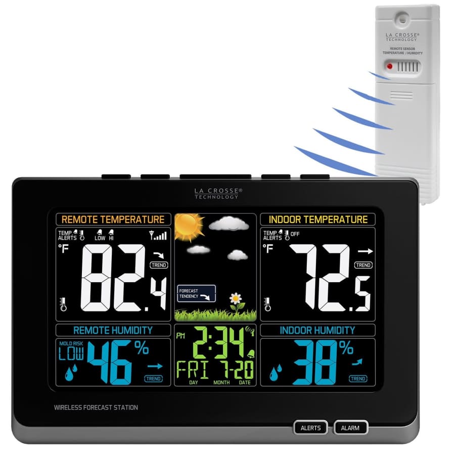 La Crosse Color Wireless Forecast Station w/ Wireless Sensor for $40