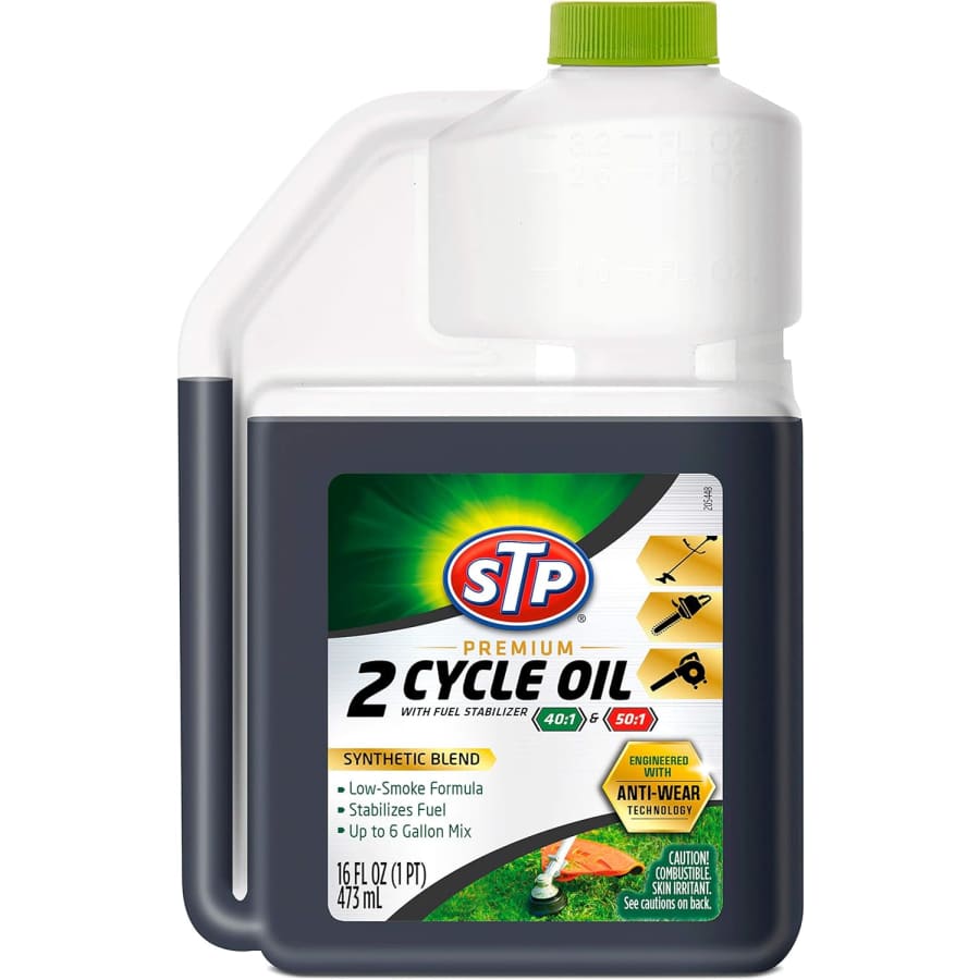 STP Premium 2-Cycle Oil with Fuel Stabilizer 16-oz. Bottle for $9